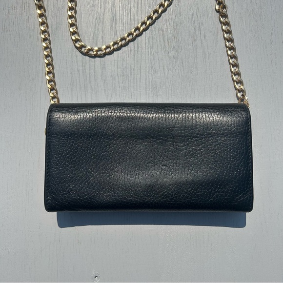 GUCCI GG Marmot Leather Continental Wallet w/ Chain - Picture 2 of 9